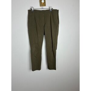 J.Crew Martie Slim Tapered Side Zip Pants Olive Green B8521 Size 10 (F3)